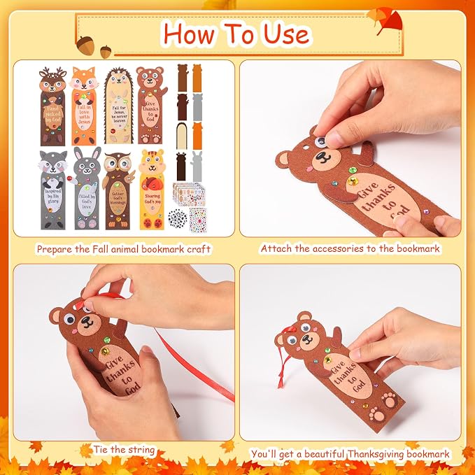 Capoda Summer Bookmark Craft Kits Felt DIY Make Your Own Bookmark - Image 3