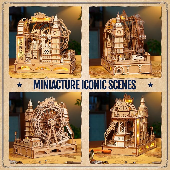 ROKR 3D Wooden Puzzles for Adults, Marble Travel London, 431Piece 3D Puzzles - Image 3