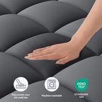 ELEMUSE Queen Grey Mattress Topper - Image 3