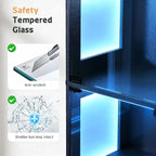 Lamtor Display Cabinet with Glass Doors - Image 6