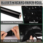 Inkspire Black Wood Bulletin Board Paper Roll, 14.8FTx47IN Large Reusable - Image 3
