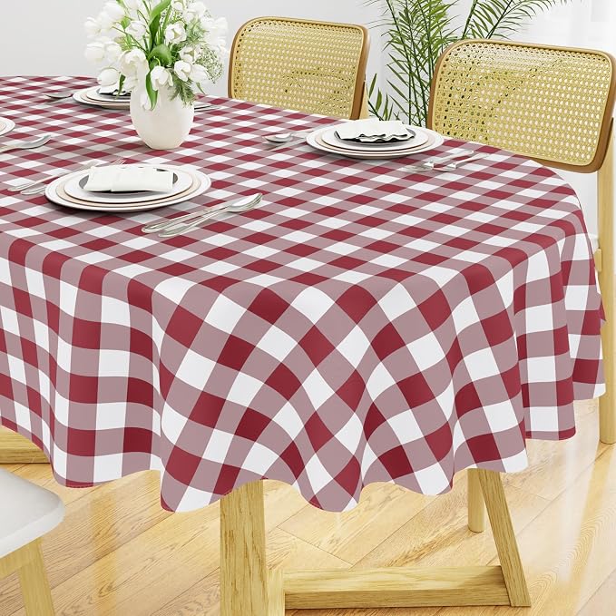 Smiry Oval Table Cloth, Waterproof Vinyl Tablecloths by Smiry
