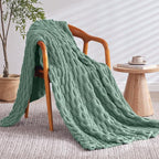 Knitted Weighted Blanket for Adult, No Beads Heavy Blanket 50” x 60'' 10lbs - Image 2