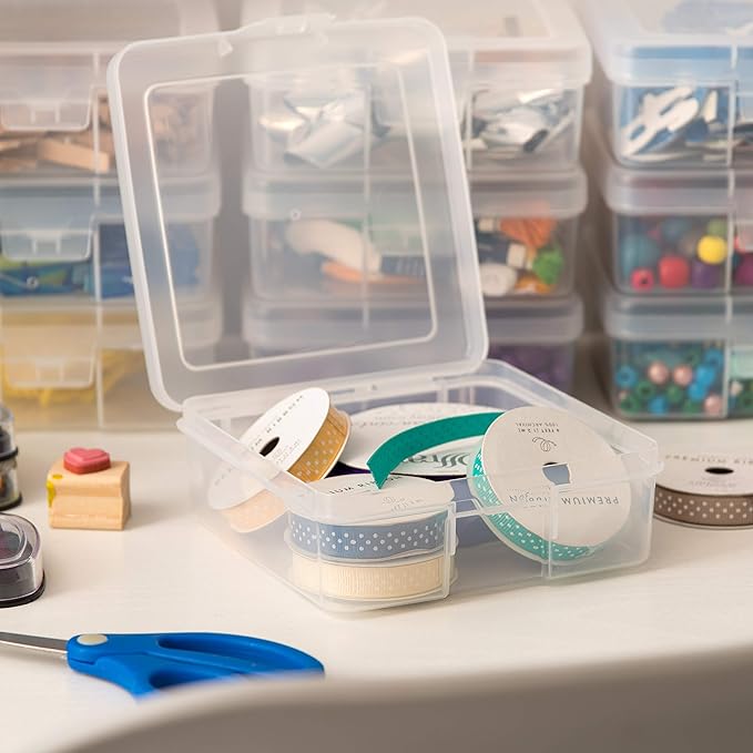 IRIS USA Clear Storage Cases, |Made in USA|, Plastic Bead Organizing Containers - Image 7
