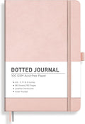 RETTACY Dotted Journal Notebook, 192 Pages, A5 Medium Size | Leather Hardcover by RETTACY