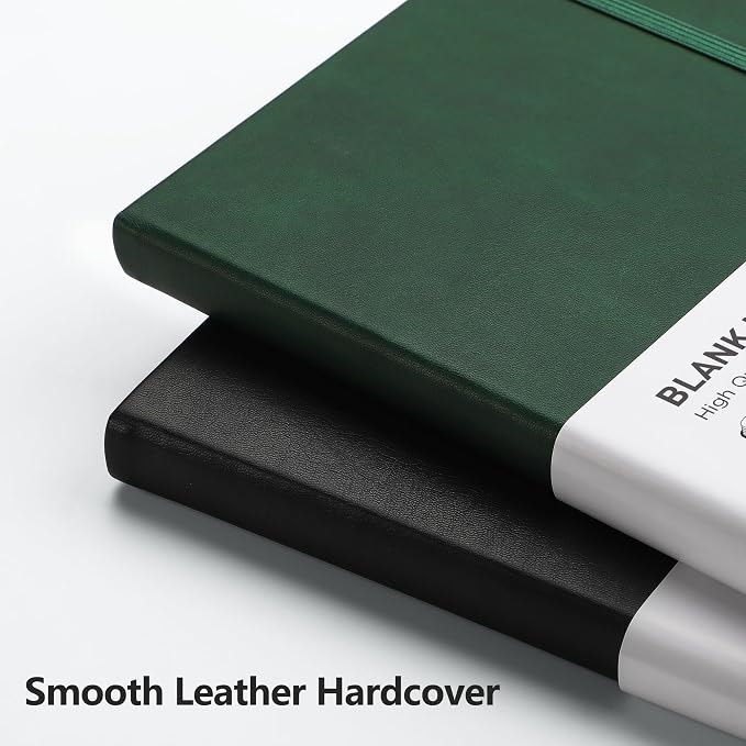 RETTACY Blank Journal Notebook, 192 Pages, A5 Medium Size | Leather Hardcover - Image 4