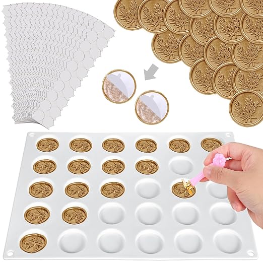 Wax Seal Kit for Wax Seal Stamp, 30-Cavity Wax Seal Mold and 360 Pcs Double by Prudiut