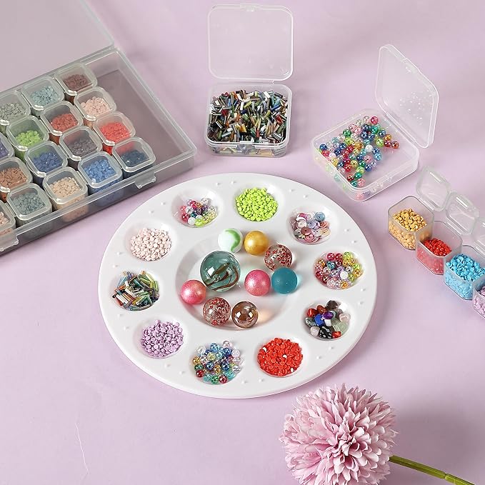 Mr. Pen- Round Paint Tray Palettes, 16 Pack | Plastic White Palettes - Image 3