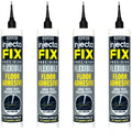 Precision 300ml from Floor-Fix Pro - Fix Loose Tiles - for Loose & Hollow Tiles, Wood, LVT & Laminate - Includes 1.9mm Syringe Tip - Adjustable to 6mm + Anti-Clog Performance (Pack of 4)