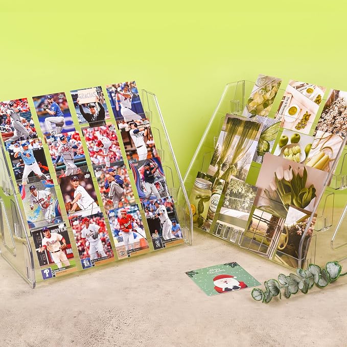CELSOL Elevated 4 Tier Clear Acrylic Card Display Stand - Image 6