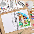 3 Pack Marker Paper Pad, 5×7in Double Sided Bleedproof Sketch Pad, 135lb/200gsm - Image 2