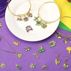 SANNIX 110 Pcs/55 Pairs Mardi Gras Charms, Mardi Gras Charms - Image 3
