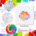 Chumia Cotton White Bandana for Tie Dying Bulk Blank Solid Handkerchiefs Unisex - Image 2