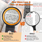 KIBTOY Magnifying Glass with Light and Stand, Foldable Handheld Magnifying - Image 3