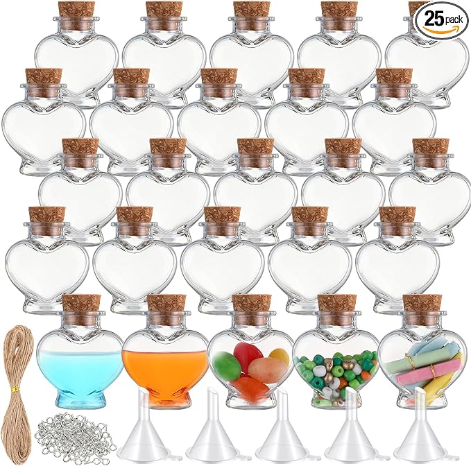 Bokon 25 Pack 1 oz Mini Plastic Bottles by Bokon