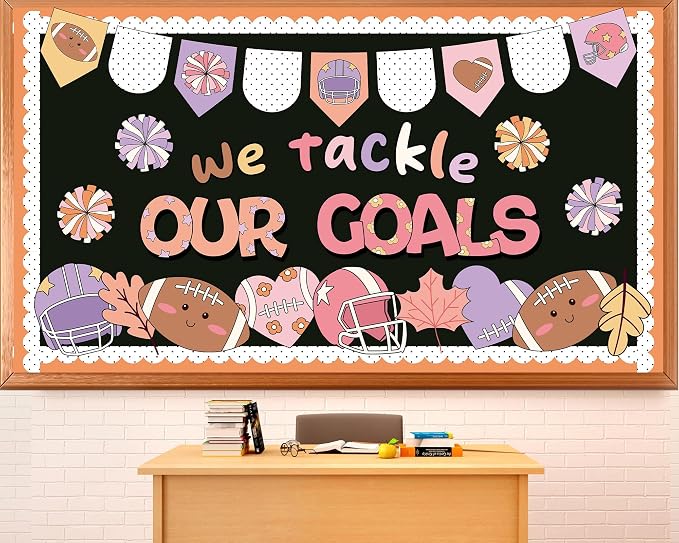 Thanksgiving Football Bulletin Board Team Spirit Autumn Sports Theme Party by ojustbeok