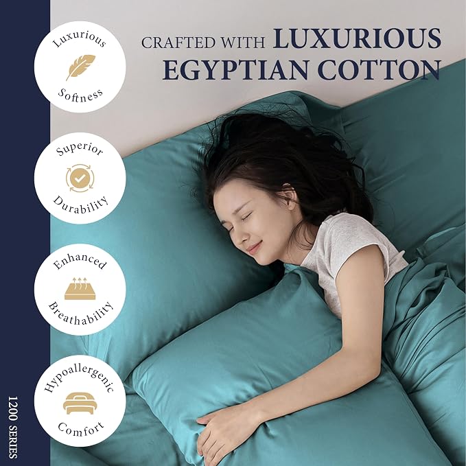 100% Egyptian Cotton Sheets California King Size - Image 2