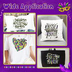 HTVSTD Mardi Gras Heat Transfer Vinyl 10Sheet 12×10in Iron on Vinyl | - Image 4