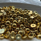 1500PCS 3-14mm Shiny Gold Flatback Pearls, 150g Half-Round ABS Pearls - Image 7