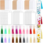 240 Pcs Kraft Paper Blank Bookmarks, 3 Sizes 2 Colors Bookmark Making Kit by Comkrivy