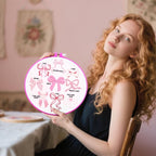 Pink Bowknot Embroidery Kits for Beginners Adults, Cute Hand Embroidery Starter - Image 5