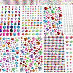 3062Pcs Gem Stickers-Self-Adhesive Face Jewelry Stickers, Acrylic Gems DIY by Rasoisof