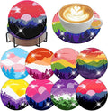 8 PCS Diamond Art Coasters Kits Moutain Sunset Diamond Painting Coaster | by Benjenes