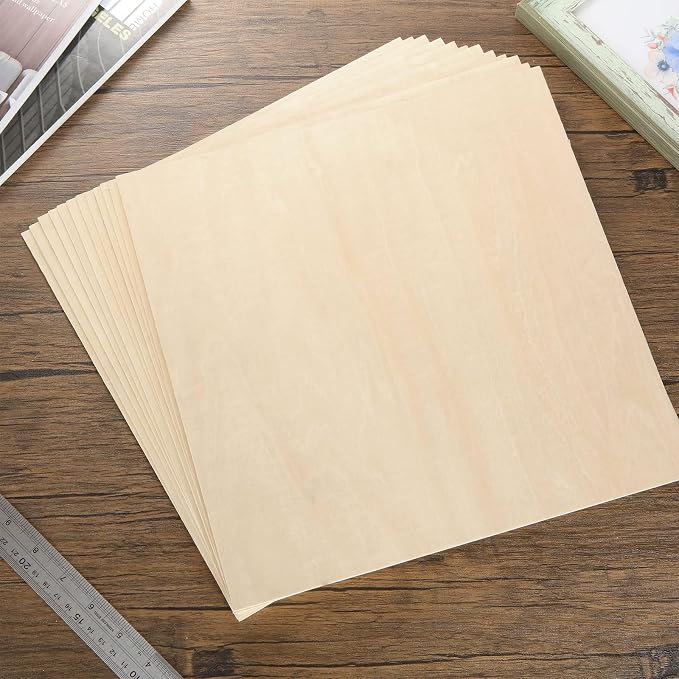 12 Pack Basswood Sheets 11.8 x 11.8 Inch, 1/16 Thin Plywood Wood Sheets - Image 4
