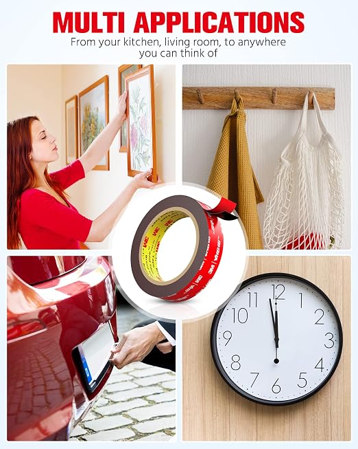 Double Sided Tape Heavy Duty, Waterproof Strong Mounting Adhesive Tape - Image 7