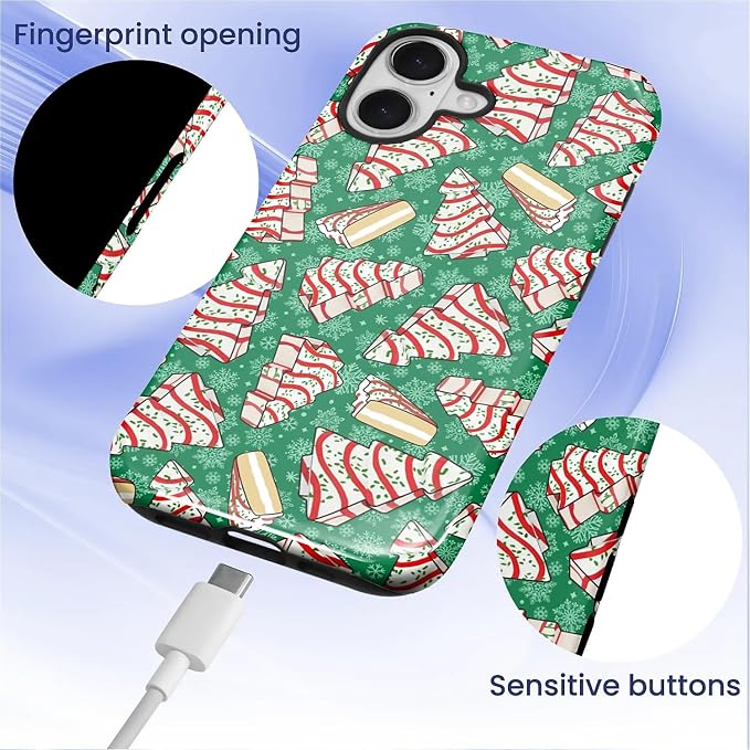 Case for iPhone 17, Scratch Resistant Hybrid Double Layer Hard Shell，Christmas - Image 7