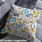 Music Fabric by The Yard, Rock Musical Instrument Guitar Piano Fabrics - Image 3
