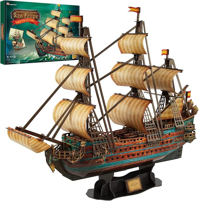 CubicFun 3D Puzzle Spain Puzzle Gift Boat Boat Model San Felipe 248 Pieces | by CubicFun