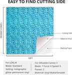 HTVRONT Holographic Glitter Permanent Vinyl, Silhouette - Image 2