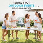 SIMPLI-Magic White Foldable Table, and Picnics - Image 3