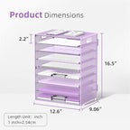 DALTACK 9-Tier Paper Organizer for Desk, Mesh Letter Tray Desk Organizer - Image 3