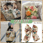 HunnmingRe 20 Pcs 10''x10'' Vintage Butterfly Quilting Fabric Square Retro - Image 5
