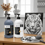 Artecho White and Black Acrylic Paint 1000ml / 33.8 fl oz Pump Dispenser | - Image 5