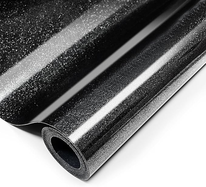 Glitter Iron On 12in X 8ft, HTV Heat Transfer Vinyl | Glitter HTV Easy to Cut & by YIWLOER