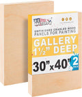 U.S. Art Supply 30" x 40" Unfinished Cradled Wood Panels by USArtSupply