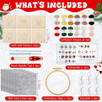 WinnerWhy 6 Pcs Christmas Punch Needle Kit Adults Beginner Keychain Accessories - Image 2