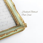 AELS 4x4 Inch Vintage Picture Frame, Elegant Antique Square Photo Frames - Image 4