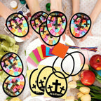 Eersida 32 Sets Easter Egg Cross Suncatchers Craft Kit, He is Risen DIY - Image 5