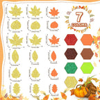 600Pcs Glitter Fall Leaf Foam Sticker Self Adhesive Maple Leaves | Autumn - Image 2