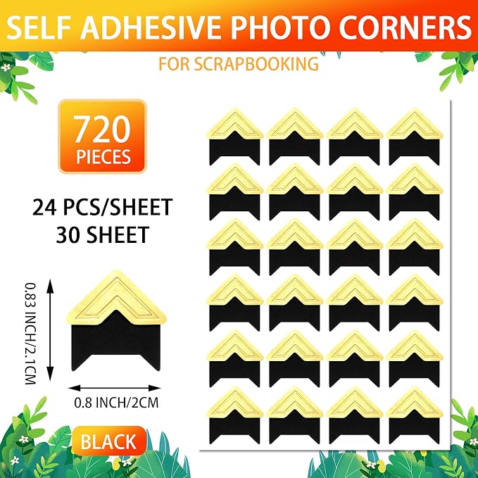 Pajean 720 Pieces Photo Corners Self Adhesive Photo Corners - Image 2