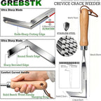 GREBSTK Crack Weeder Crevice Weeding Stainless Steel Sharp Lightweight Tool | - Image 2