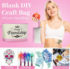 Silkfly 48 Pcs Cotton Canvas Makeup Bags Cosmetic Zipper Bags 10.2 x 5.5 x 2'' - Image 4