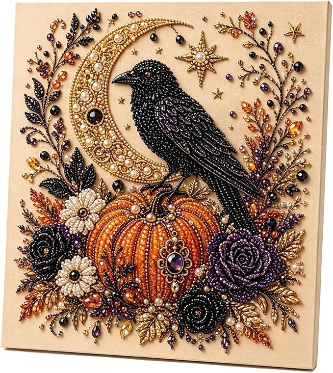 LuckyOkay Halloween Ghost Pearl Art DIY Kit, Spooky Cute 3D Diamond-Painting by Unknown
