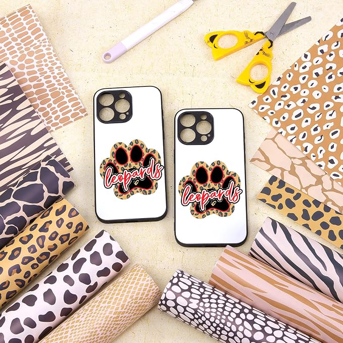Tintnut Leopard Permanent Vinyl 12 Sheets 12x10in Skin Tone Adhesive Vinyl | - Image 7