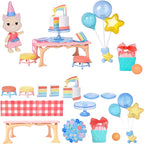 Honey Bee Acres Birthday Wishes Playset, 15 Piece Miniature Dollhouse Party Set by SUNNYDAYSENTERTAINMENT