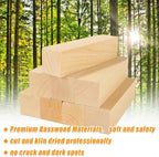 QTLCOHD 16 Pcs Basswood Carving Blocks 6 x 1.5 x 1.5 inch | Whittling Bass Wood - Image 3